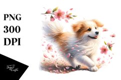 Cute Dog Tumbling with Spring Petals Product Image 3