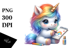Cute Baby Unicorn Clipart Product Image 1