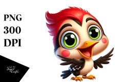 Crazy Baby Woodpecker Clipart Product Image 3