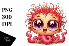 Crazy Baby Octopus Clipart Product Image 1
