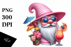 Digital Gnome Beach Wear Cocktail | Sublimation | Clipart Product Image 1