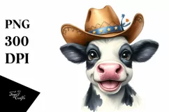 Cow Sublimation Clipart Cow Portrait Product Image 3
