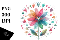 Colorful Simple Flower, Transparent PNG Product Image 1