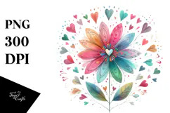 Colorful Simple Flower, Transparent PNG Product Image 1