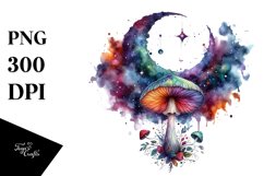 Colorful Watercolor Mushroom Splash | Sublimation Clipart Product Image 3