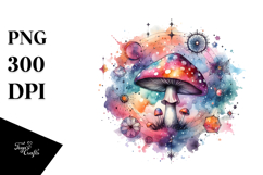 Magical Celestial Mushroom | Clipart Product Image 1