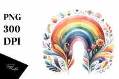 Colorful Rainbow, Baby Macaw | Sublimation | Clipart Product Image 1