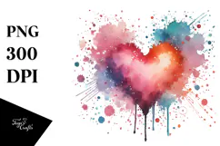 Paintbrush Heart, Transparent PNG Product Image 1