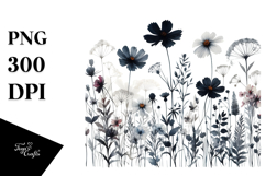 Wildflower Silhouettes PNG Product Image 1