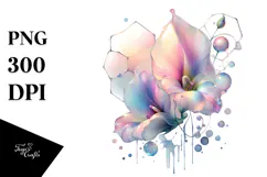 Abstract Sweet Pea Watercolor PNG Product Image 1