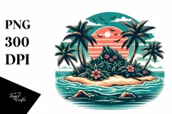 Tropical Island Island | Sublimation Clipart Product Image 3