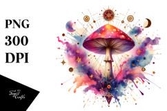 Magical Celestial Mushroom Tarot PNG Product Image 1