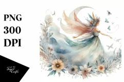 Boho Watercolor Fairy, Transparent PNG Product Image 1