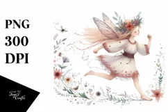 Boho Watercolor Fairy, High-Res PNG Product Image 1