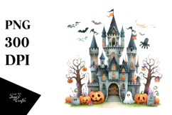 Funny Wimsical Halloween Castle | Clipart Product Image 1
