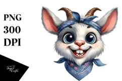 Goofy Rabbit Goat Sublimation Art Product Image 1