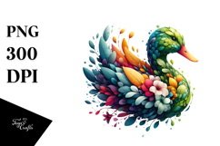 Abstract Colorful Duck PNG Product Image 1