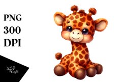 Vibrant Watercolor Colorful Sewed Plush Giraffe | Product Image 3