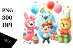 Funny Vibrant Watercolor Cute Scene Product Image 1
