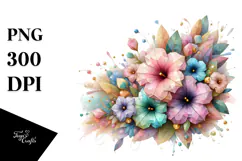 Pastel Diamond Petunia, Colorful PNG Product Image 1