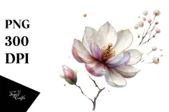 Colorful Magnolia Made of PNG Product Image 1