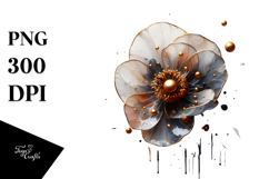 Abstract Golden Poppy PNG Product Image 1