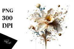 Glossy Daffodil in Metallic PNG Product Image 1