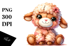 Colorful Plush Lamb | Clipart Product Image 1