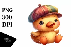 Vibrant Brownish Cute Baby Duck | Clipart Product Image 3