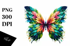 Vibrant Watercolor Butterfly, Transparent PNG Product Image 3