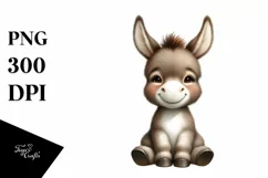 Whimsical Baby Donkey in Front of Barn | Sublimation | Product Image 3