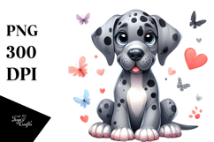 Happy Cartoon Great Dane PNG Product Image 1
