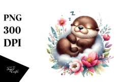 Cute Baby Otter PNG Product Image 1