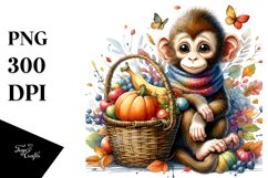 Colorful Quirky Baby Monkey | Clipart Product Image 1