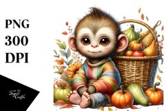 Colorful Quirky Baby Monkey | Clipart Product Image 3