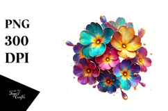 Glossy Lilac Primrose, Vibrant PNG Product Image 1
