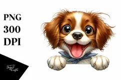 Funny Crazy Baby Brittany Smiling | Sublimation Clipart Product Image 3