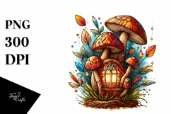 Wooden Stained Mushroom PNG Product Image 1