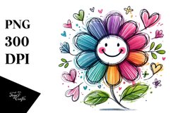 Spring Flower Valentines Sublimation|Clipart Product Image 1