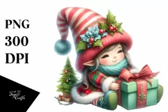 Cute Baby Gnome Christmas Sublimation Clipart Product Image 3