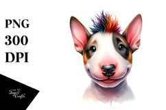 Baby Bull Terrier with Vibrant Colors PNG Product Image 1