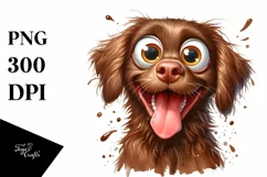 Funny Retriever Watercolor | Sublimation | Clipart Product Image 1