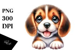 Watercolor Baby Beagle PNG Product Image 1
