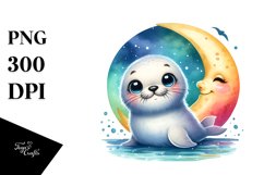 Smiling Baby Bearded Seal Moon Product Image 3
