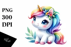 Simple Vibrant Baby Unicorn Halloween Drawing Sublimation Product Image 1