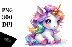 Simple Vibrant Baby Unicorn Halloween Drawing Sublimation Product Image 3