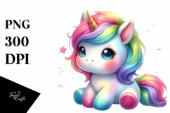 Simple Vibrant Baby Unicorn Halloween Drawing Sublimation Product Image 1