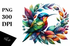 Vibrant Watercolor Bird, Transparent PNG Product Image 3