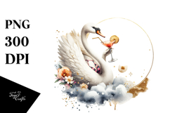 Swan in Beachwear Drinking Cocktail Product Image 1