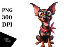 Crazy Cute Furr Enthusiastic Doberman Pinscher | Sublimation Product Image 1